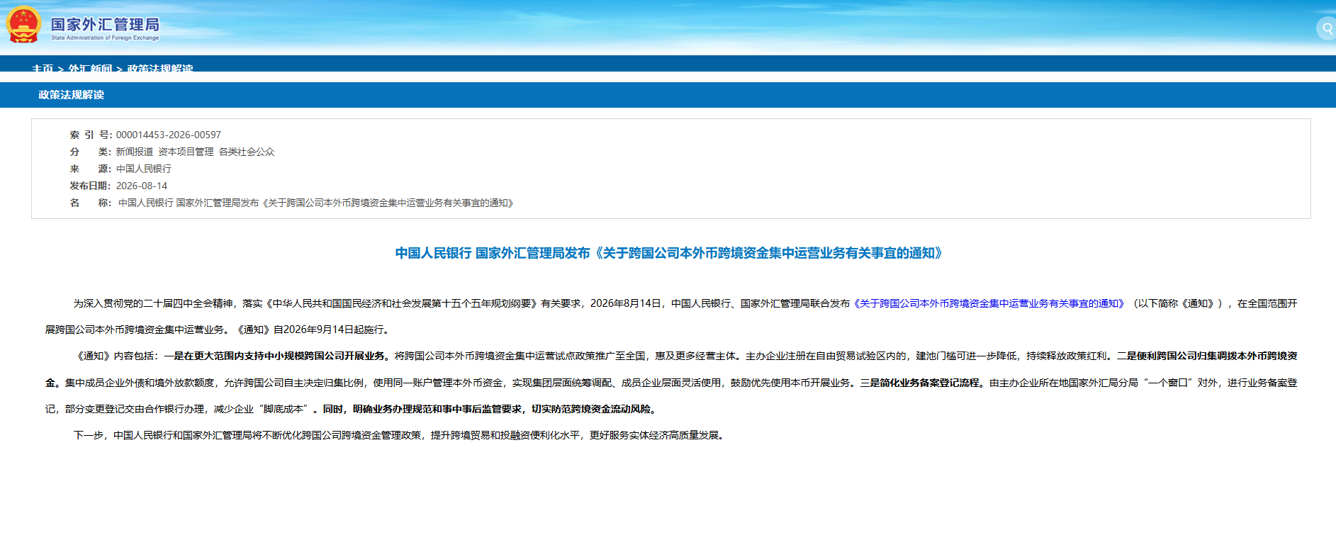 跨国公司本外币跨境资金集中运营业务展开
